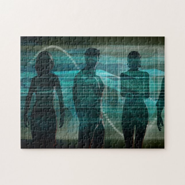 Quebra-cabeça Soluções da gestão do projecto e de software (Horizontal)