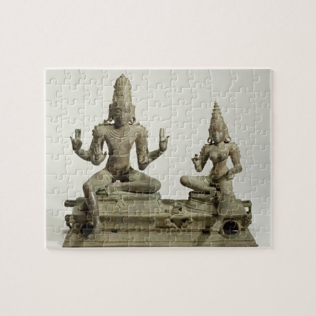 Quebra-cabeça Somaskanda, Chola, Tamil Nadu (bronze) (Horizontal)