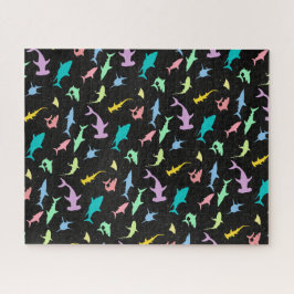 Quebra-cabeça Sombra colorida de peixes-tubarão no Espaço da Gal