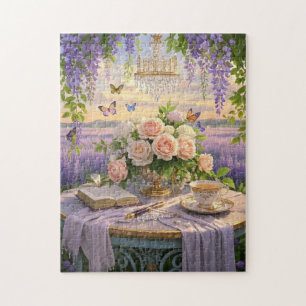 Quebra-cabeça Sonhadora, cena de foco suave de uma lavanda, Flor