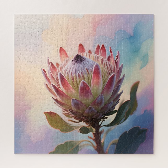 Quebra-cabeça Sonho de Aquarela de Flor Proteas (Vertical)