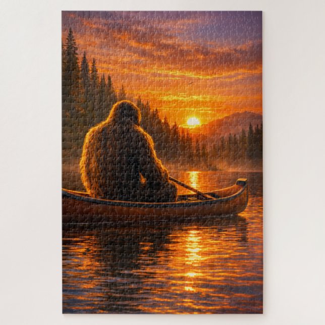 Quebra-cabeça Sonho de canoa Bigfoot ao pôr do sol (Vertical)