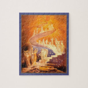 Quebra-cabeça Sonho de Jacob por William Blake Jigsen Quebra-cab