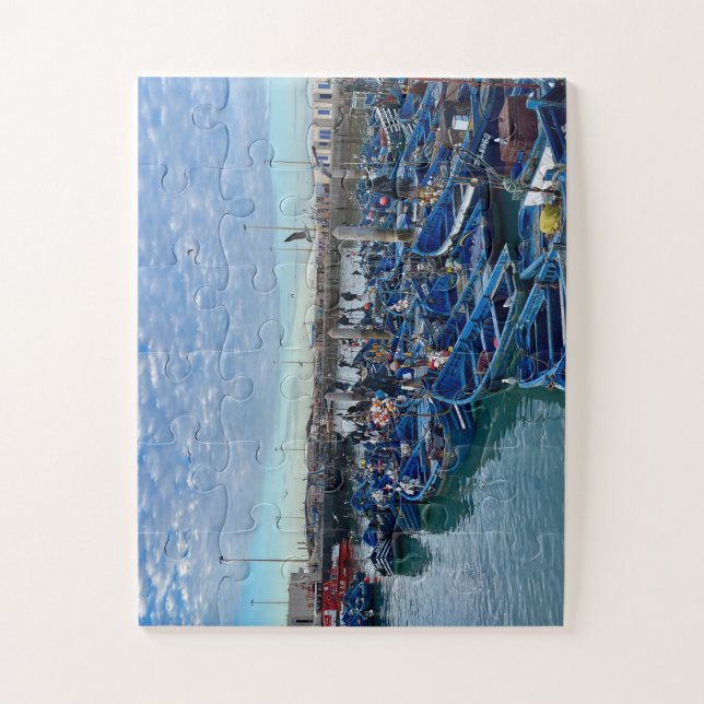 Quebra-cabeça Sonhos Azuis Emaranhados – Barcos de Pesca de Essa (Vertical)