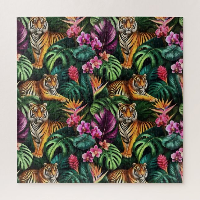 Quebra-cabeça Sonhos da Selva de Tigre Padrão de Superfície Cont (Vertical)