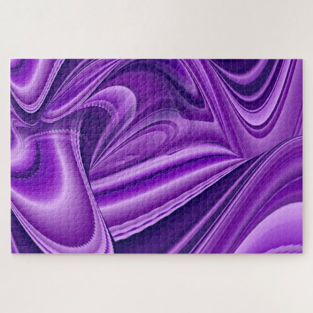 Quebra-cabeça Sonhos de Arco-Íris de Flor Roxo (Horizontal)