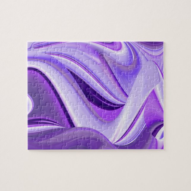 Quebra-cabeça Sonhos de Arco-Íris de Flor Roxo (Horizontal)