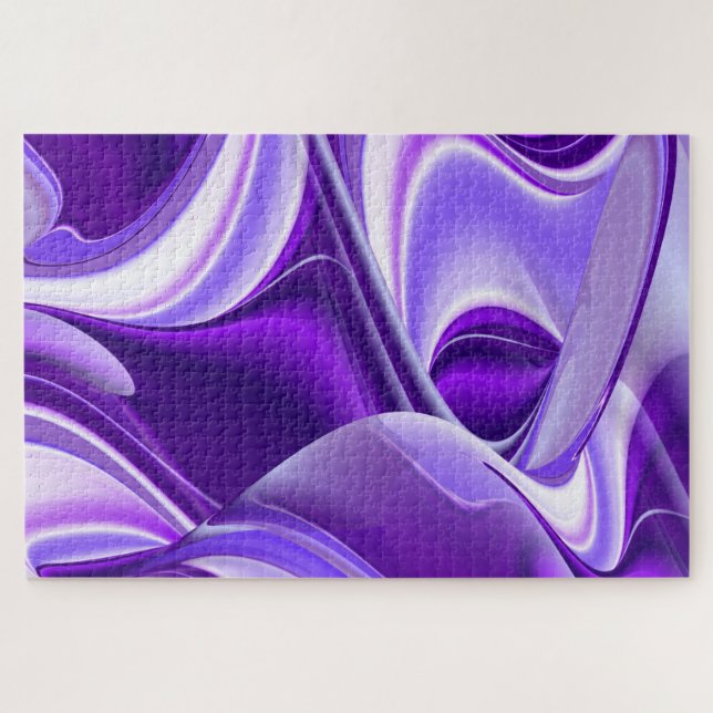 Quebra-cabeça Sonhos de Arco-Íris de Flor Roxo (Horizontal)
