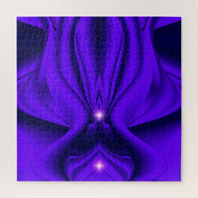 Quebra-cabeça Sonhos de Arco-Íris de Flor Roxo, Duas Estrelas (Vertical)