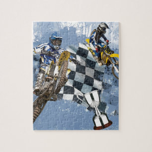 Quebra-cabeça Sonhos do azul do motocross