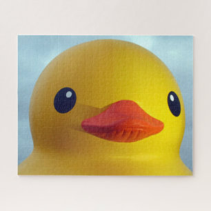 Quebra-cabeça sorriso de pato de borracha