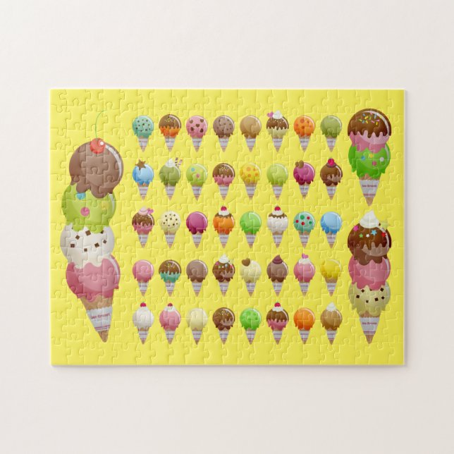 Quebra-cabeça Sorvete Delight Yummy Sweets (Horizontal)