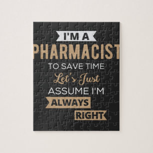 Quebra-cabeça Sou Farmacêutico para Economizar Vamos de tempo.