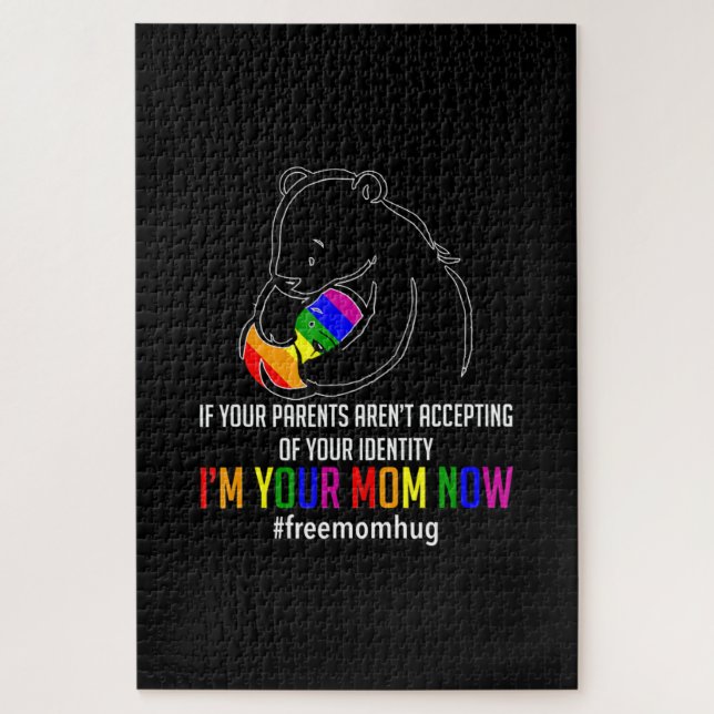 Quebra-cabeça Sou Sua Mãe Agora - Lgbt Free Hugs Suportam Orgulh (Vertical)