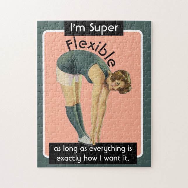 Quebra-cabeça Sou uma mulher sarcástica super flexível e sarcást (Vertical)