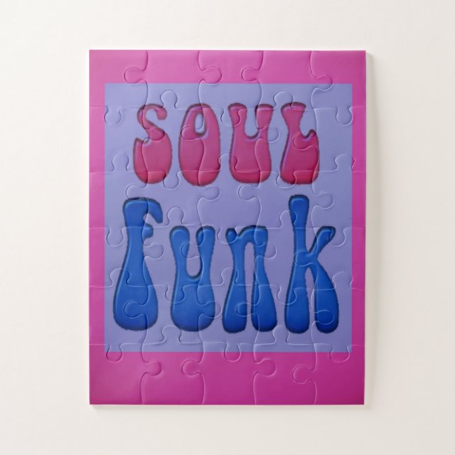 Quebra-cabeça Soul Music Funky Palavras gráficas (Vertical)