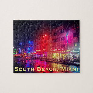 Quebra-cabeça South Beach, Miami, Florida Art Deco