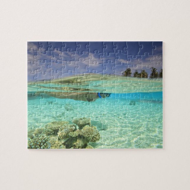 Quebra-cabeça South Huvadhoo Atoll, Maldivas do Sul, Indiano (Horizontal)