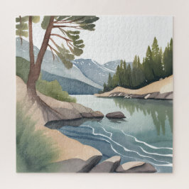 Quebra-cabeça South Lake Tahoe | Paisagem em Aquarela