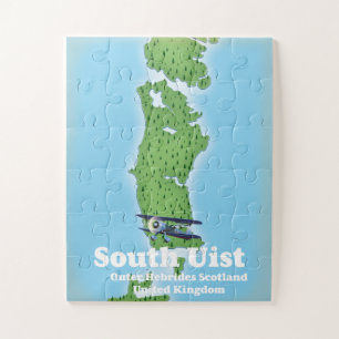 Quebra-cabeça South Uist Hébridas Exteriores Escócia mapa