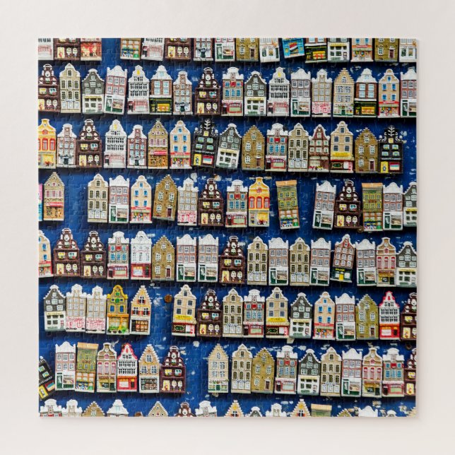 Quebra-cabeça Souvenirs holandesas, cena da rua de Amsterdã. (Vertical)