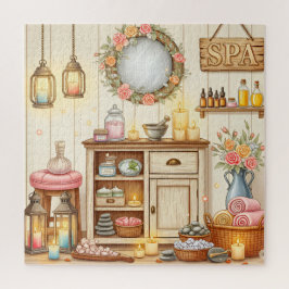 Quebra-cabeça Spa Cabinet Cozy Self-Care Scene Relaxing