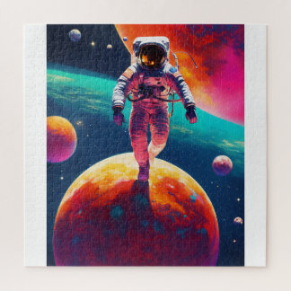 Quebra-cabeça Space and astronaut Puzzle