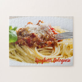 Quebra-cabeça Spaghetti Bolognese Sauce Pasta com Parmesão