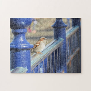 Quebra-cabeça - Sparrow on Iron Railing