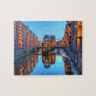 Quebra-cabeça Speicherstadt Warehouse em Hamburgo, Alemanha - HD