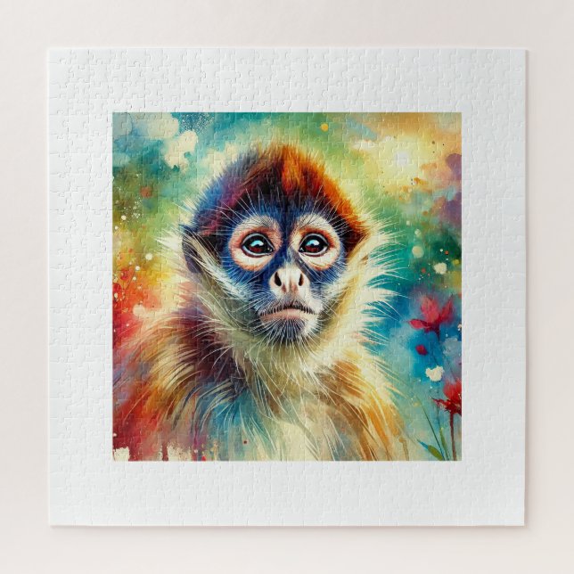 Quebra-cabeça Spider Monkey Harmony 220824AREF117 - Watercolor (Vertical)