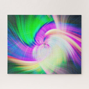 Quebra-cabeça SPIRALFLUO - Fratura Moderna Colorida Psicedélica 