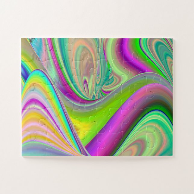 Quebra-cabeça Spirit of Summer Breeze, Abstrato 3D Rainbowart (Horizontal)