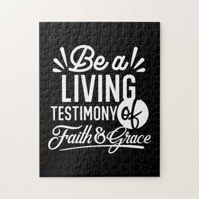 Quebra-cabeça Spiritual Living Testimony Faith and Grace Quote (Vertical)