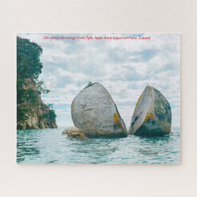 Quebra-cabeça Split Apple Rock Kaiteriteri Nova Zelândia Jigsaw  (Horizontal)
