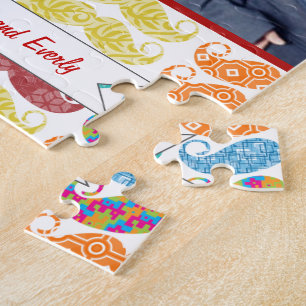 Quebra-cabeça Sr. Mustache - Padrão do Hipster