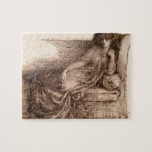 Quebra-cabeça Sra. Jane Morris Reclining em um sofá