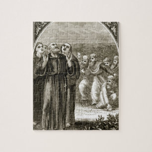 Quebra-cabeça St. Columba que chanting, e atacado pelos Druids,