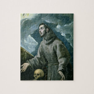 Quebra-cabeça St Francis que recebe os Stigmata (óleo em canvas
