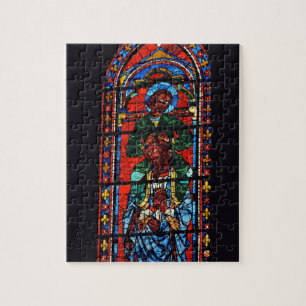 Quebra-cabeça St John o evangelista que monta os ombros de Ez