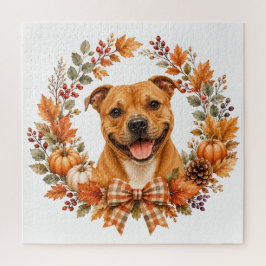 Quebra-cabeça Staffordshire Bull Terrier Outono