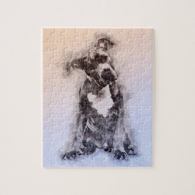 Quebra-cabeça Staffordshire Terrier americano - filhote de (Vertical)