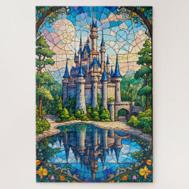 Quebra-cabeça Stained Glass Castle Jigsaw Puzzle