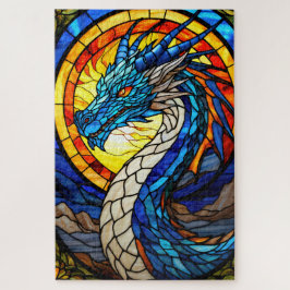 Quebra-cabeça Stained Glass Dragon Jigsaw Puzzle