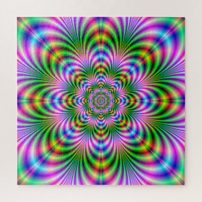 Quebra-cabeça Star Flower em Neon (Vertical)