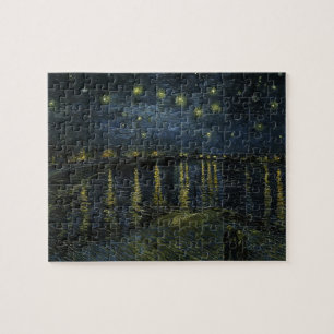Quebra-cabeça Starry Night on the Rhone de Van Gogh