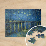 Quebra-cabeça Starry Night Over the Rhône | Vincent Van Gogh<br><div class="desc">Starry Night Over the Rhône (1888), do artista holandês Vincent Van Gogh. A obra de arte original é um óleo na canvas que representa um céu noturno vigoroso e impressionista postado em tons modesta de azul e amarelo. Use as ferramentas de design para adicionar texto personalizado ou personalizar a imagem....</div>