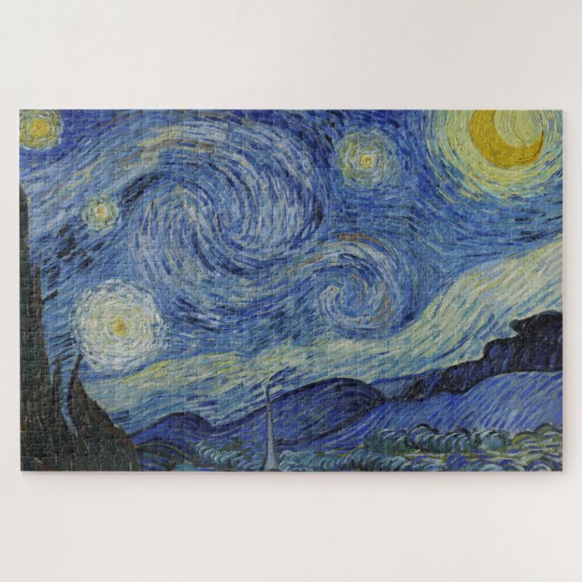 Quebra-cabeça "Starry Night" por Van Gogh (Horizontal)