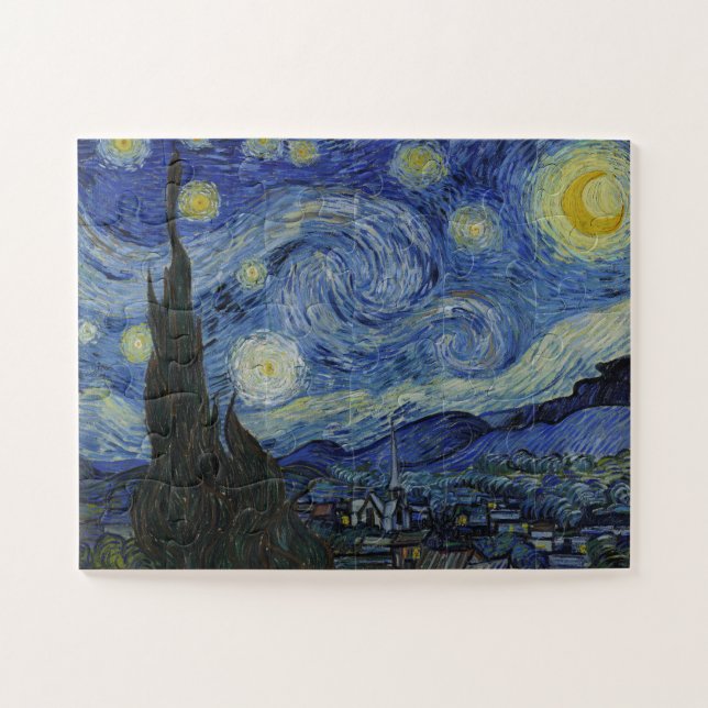 Quebra-cabeça "Starry Night" por Van Gogh (Horizontal)