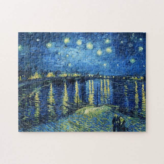 Quebra-cabeça Starry Night sobre o Rhone Vincent van Gogh (Horizontal)